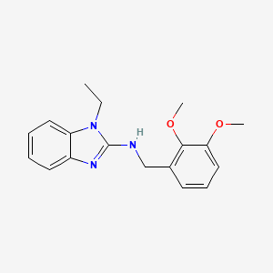 molecular formula C18H21N3O2 B5756247 N-(2,3-dimethoxybenzyl)-1-ethyl-1H-benzimidazol-2-amine 