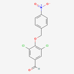 molecular formula C14H9Cl2NO4 B5756253 3,5-dichloro-4-[(4-nitrobenzyl)oxy]benzaldehyde 