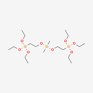 molecular formula C18H44O8Si3 B575626 Dimethyl-bis(2-triethoxysilylethoxy)silane CAS No. 195158-81-7