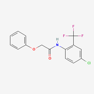 molecular formula C15H11ClF3NO2 B5756260 N-[4-chloro-2-(trifluoromethyl)phenyl]-2-phenoxyacetamide 