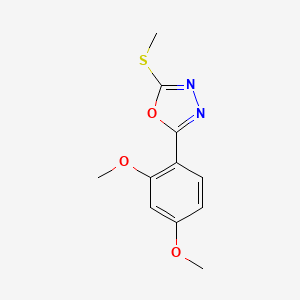 molecular formula C11H12N2O3S B5756267 2-(2,4-dimethoxyphenyl)-5-(methylthio)-1,3,4-oxadiazole 