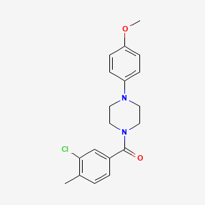 molecular formula C19H21ClN2O2 B5756280 1-(3-chloro-4-methylbenzoyl)-4-(4-methoxyphenyl)piperazine 