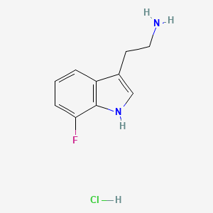 molecular formula C10H12ClFN2 B575629 2-(7-氟-1H-吲哚-3-基)乙胺盐酸盐 CAS No. 159730-09-3