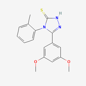 molecular formula C17H17N3O2S B5756290 5-(3,5-dimethoxyphenyl)-4-(2-methylphenyl)-2,4-dihydro-3H-1,2,4-triazole-3-thione 