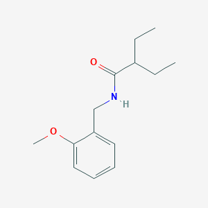 molecular formula C14H21NO2 B5756373 2-ethyl-N-(2-methoxybenzyl)butanamide 