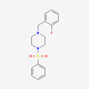molecular formula C17H19FN2O2S B5756426 1-(2-fluorobenzyl)-4-(phenylsulfonyl)piperazine 