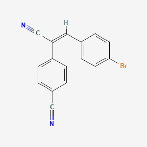 molecular formula C16H9BrN2 B5756443 4-[2-(4-bromophenyl)-1-cyanovinyl]benzonitrile 