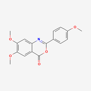 molecular formula C17H15NO5 B5756447 6,7-dimethoxy-2-(4-methoxyphenyl)-4H-3,1-benzoxazin-4-one 