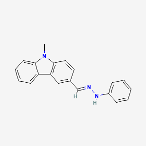 molecular formula C20H17N3 B5756448 9-methyl-9H-carbazole-3-carbaldehyde phenylhydrazone CAS No. 36132-18-0