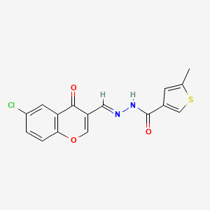 molecular formula C16H11ClN2O3S B5756456 N'-[(6-chloro-4-oxo-4H-chromen-3-yl)methylene]-5-methyl-3-thiophenecarbohydrazide 