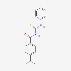 molecular formula C17H18N2OS B5756474 N-(anilinocarbonothioyl)-4-isopropylbenzamide 