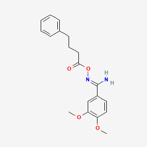molecular formula C19H22N2O4 B5756489 3,4-dimethoxy-N'-[(4-phenylbutanoyl)oxy]benzenecarboximidamide 