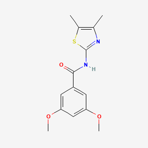 molecular formula C14H16N2O3S B5756505 N-(4,5-dimethyl-1,3-thiazol-2-yl)-3,5-dimethoxybenzamide 