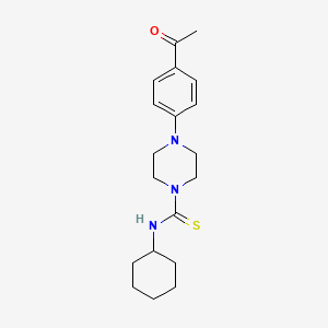 4-(4-acetylphenyl)-N-cyclohexyl-1-piperazinecarbothioamide