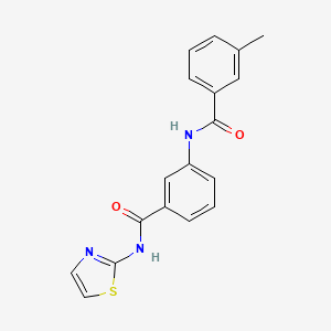 molecular formula C18H15N3O2S B5756522 3-methyl-N-{3-[(1,3-thiazol-2-ylamino)carbonyl]phenyl}benzamide 