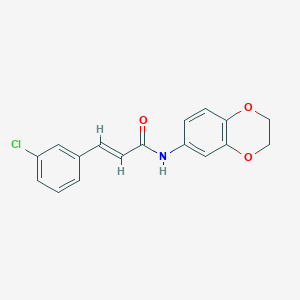 molecular formula C17H14ClNO3 B5756525 3-(3-chlorophenyl)-N-(2,3-dihydro-1,4-benzodioxin-6-yl)acrylamide 