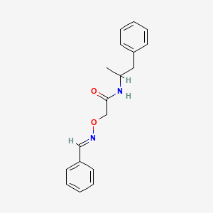 molecular formula C18H20N2O2 B5756528 2-[(benzylideneamino)oxy]-N-(1-methyl-2-phenylethyl)acetamide 