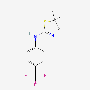 molecular formula C12H13F3N2S B5756552 5,5-dimethyl-N-[4-(trifluoromethyl)phenyl]-4,5-dihydro-1,3-thiazol-2-amine 