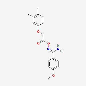molecular formula C18H20N2O4 B5756572 N'-{[(3,4-dimethylphenoxy)acetyl]oxy}-4-methoxybenzenecarboximidamide 