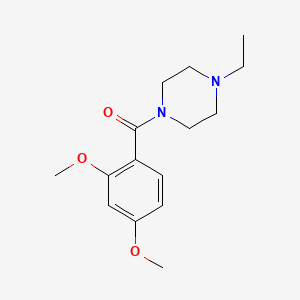 molecular formula C15H22N2O3 B5756579 1-(2,4-dimethoxybenzoyl)-4-ethylpiperazine 