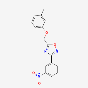 molecular formula C16H13N3O4 B5756586 5-[(3-methylphenoxy)methyl]-3-(3-nitrophenyl)-1,2,4-oxadiazole 