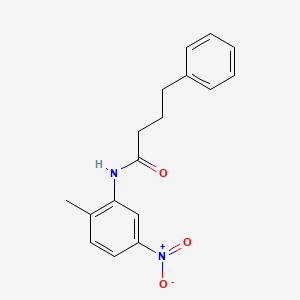 molecular formula C17H18N2O3 B5756603 N-(2-methyl-5-nitrophenyl)-4-phenylbutanamide 