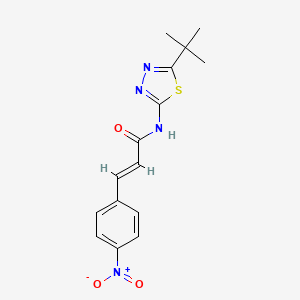 molecular formula C15H16N4O3S B5756610 N-(5-tert-butyl-1,3,4-thiadiazol-2-yl)-3-(4-nitrophenyl)acrylamide 