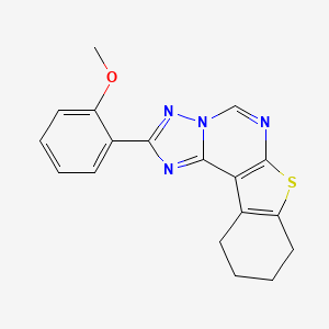 molecular formula C18H16N4OS B5756611 2-(2-methoxyphenyl)-8,9,10,11-tetrahydro[1]benzothieno[3,2-e][1,2,4]triazolo[1,5-c]pyrimidine 