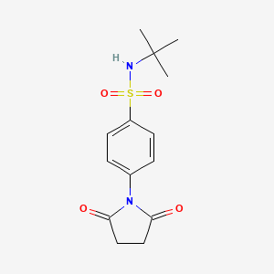 molecular formula C14H18N2O4S B5756617 N-(tert-butyl)-4-(2,5-dioxo-1-pyrrolidinyl)benzenesulfonamide 