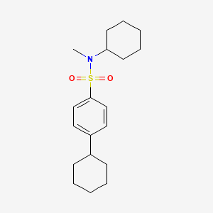 molecular formula C19H29NO2S B5756619 N,4-dicyclohexyl-N-methylbenzenesulfonamide 