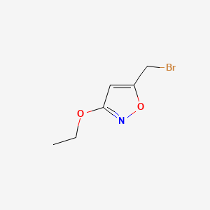 molecular formula C6H8BrNO2 B575662 5-(Bromomethyl)-3-ethoxyisoxazole CAS No. 169310-96-7