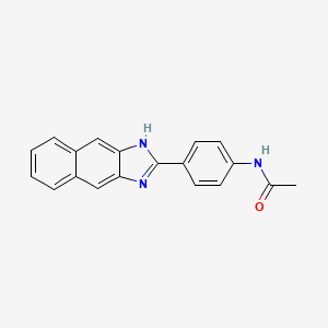 molecular formula C19H15N3O B5756642 N-[4-(1H-naphtho[2,3-d]imidazol-2-yl)phenyl]acetamide 