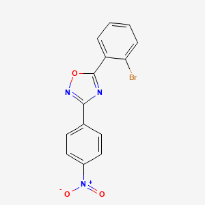 molecular formula C14H8BrN3O3 B5756653 5-(2-bromophenyl)-3-(4-nitrophenyl)-1,2,4-oxadiazole CAS No. 622-18-4