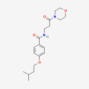 molecular formula C19H28N2O4 B5756663 4-(3-Methyl-butoxy)-N-(3-morpholin-4-yl-3-oxo-propyl)-benzamide 
