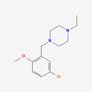 molecular formula C14H21BrN2O B5756671 1-(5-bromo-2-methoxybenzyl)-4-ethylpiperazine 
