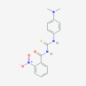molecular formula C16H16N4O3S B5756675 N-({[4-(dimethylamino)phenyl]amino}carbonothioyl)-2-nitrobenzamide 