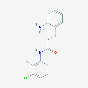 molecular formula C15H15ClN2OS B5756683 2-[(2-aminophenyl)thio]-N-(3-chloro-2-methylphenyl)acetamide 
