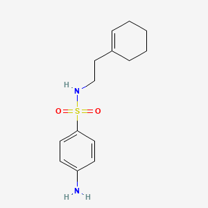 molecular formula C14H20N2O2S B5756686 4-amino-N-[2-(1-cyclohexen-1-yl)ethyl]benzenesulfonamide 