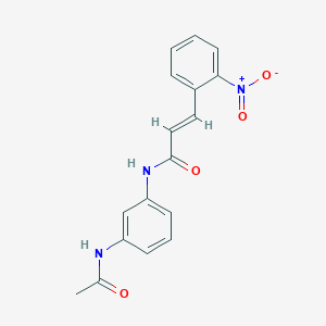 molecular formula C17H15N3O4 B5756699 N-[3-(acetylamino)phenyl]-3-(2-nitrophenyl)acrylamide 