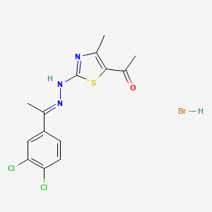 molecular formula C14H14BrCl2N3OS B5756707 1-(3,4-dichlorophenyl)ethanone (5-acetyl-4-methyl-1,3-thiazol-2-yl)hydrazone hydrobromide 