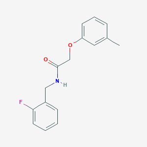 molecular formula C16H16FNO2 B5756713 N-(2-fluorobenzyl)-2-(3-methylphenoxy)acetamide 