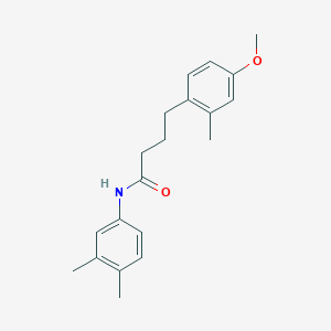 molecular formula C20H25NO2 B5756722 N-(3,4-dimethylphenyl)-4-(4-methoxy-2-methylphenyl)butanamide 
