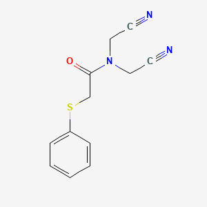 molecular formula C12H11N3OS B5756754 N,N-bis(cyanomethyl)-2-(phenylthio)acetamide 