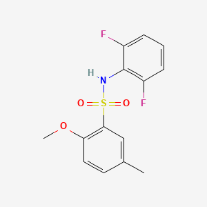 molecular formula C14H13F2NO3S B5756760 N-(2,6-difluorophenyl)-2-methoxy-5-methylbenzenesulfonamide 