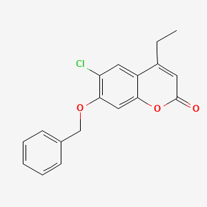 molecular formula C18H15ClO3 B5756768 7-(benzyloxy)-6-chloro-4-ethyl-2H-chromen-2-one 