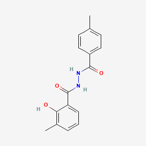 molecular formula C16H16N2O3 B5756805 2-hydroxy-3-methyl-N'-(4-methylbenzoyl)benzohydrazide 