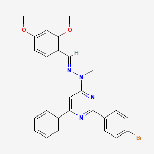 2,4-dimethoxybenzaldehyde [2-(4-bromophenyl)-6-phenyl-4-pyrimidinyl](methyl)hydrazone