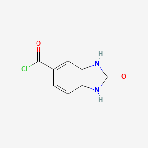molecular formula C8H5ClN2O2 B575683 2-Oxo-2,3-dihydro-1H-benzimidazole-5-carbonyl chloride CAS No. 182952-97-2