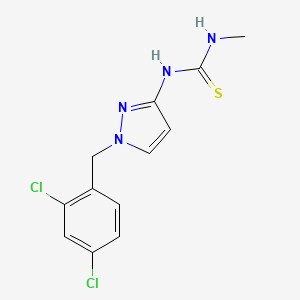 molecular formula C12H12Cl2N4S B5756837 N-[1-(2,4-dichlorobenzyl)-1H-pyrazol-3-yl]-N'-methylthiourea 