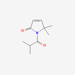 molecular formula C10H15NO2 B575684 1-Isobutyryl-5,5-dimethyl-1H-pyrrol-2(5H)-one CAS No. 194666-41-6